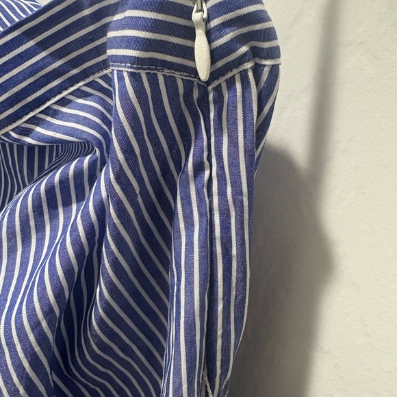 Banana Republic Blue and White Striped One Shoulder Shirt - Picture 6 of 6